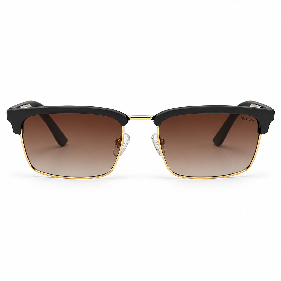 Instreet 5215 Gold-Kahverengi Erkek UV400 Güneş Gözlüğü 54-18