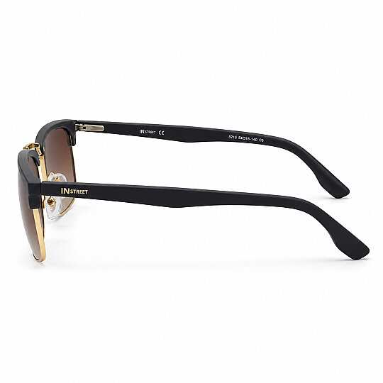 Instreet 5215 Gold-Kahverengi Erkek UV400 Güneş Gözlüğü 54-18 - 2